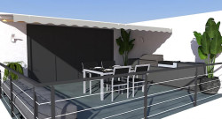 Mobilier de cuisine blanche et bois  